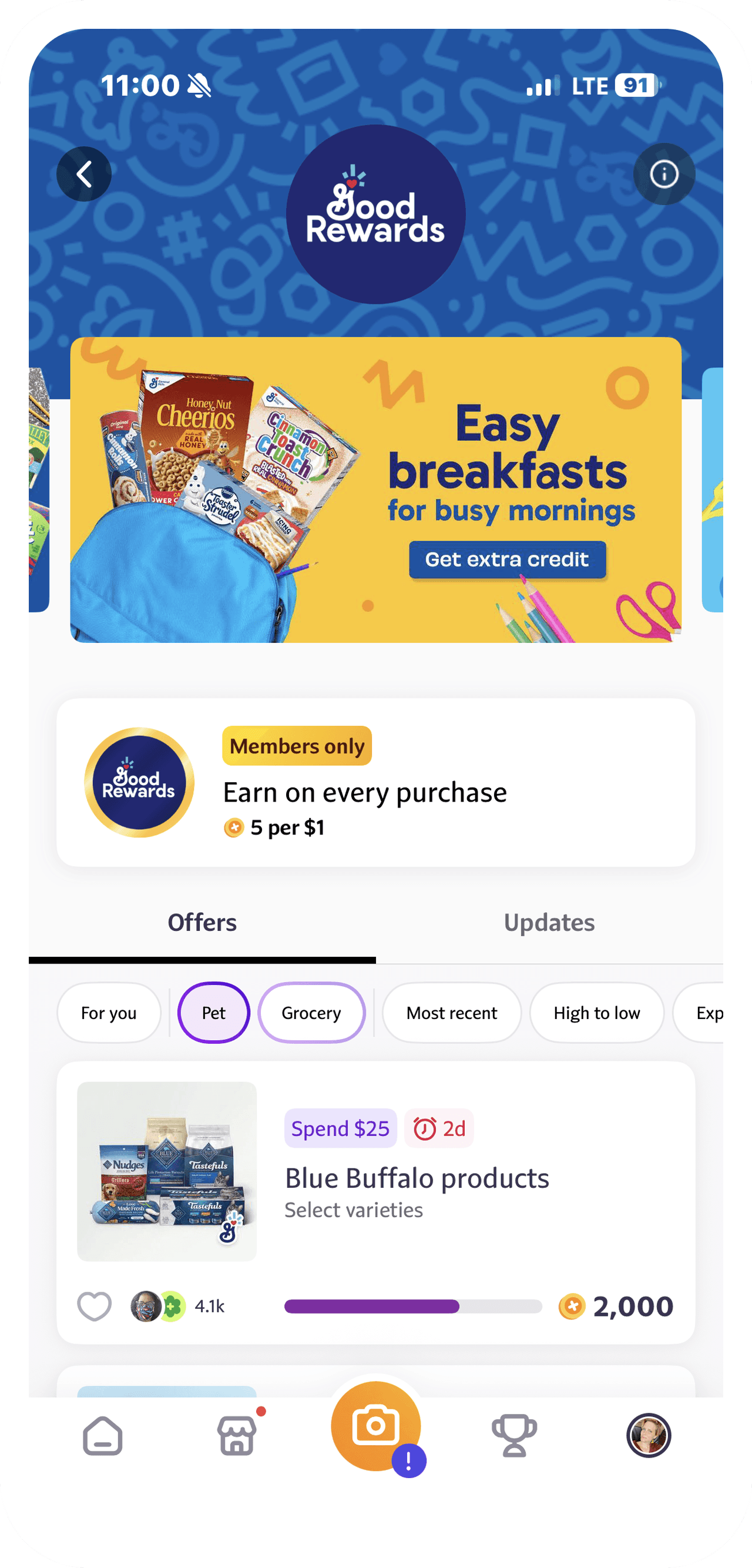 Good Rewards app screen